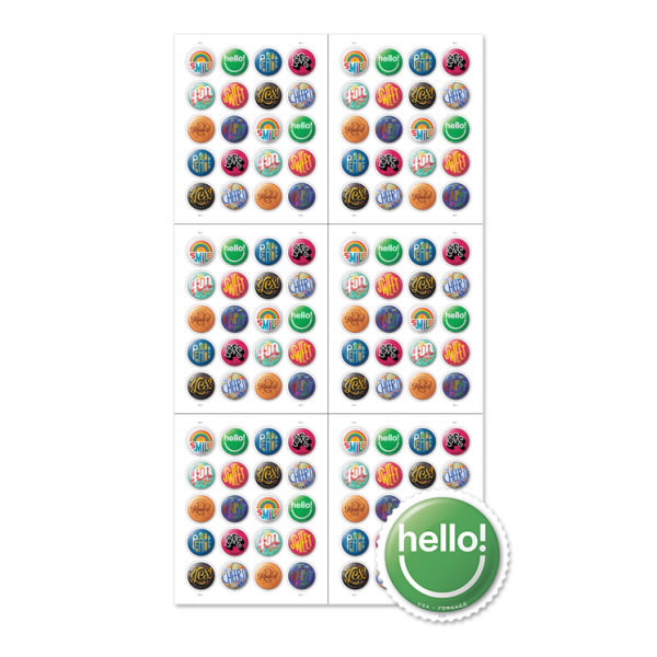Forever Stamps 2024 Pinback Buttons – Art Collection, First-Class Postage