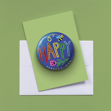 Forever Stamps 2024 Pinback Buttons – Art Collection, First-Class Postage