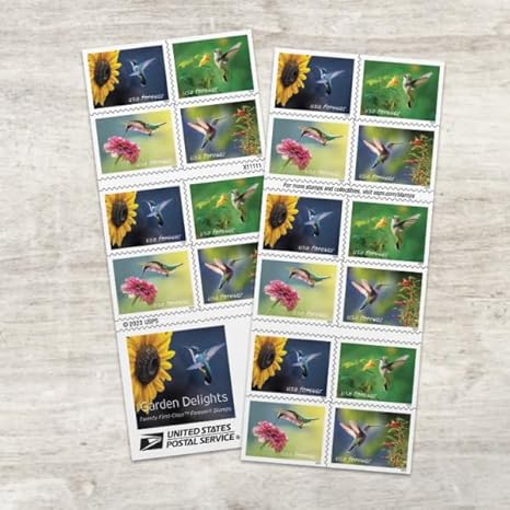 Forever Stamps 2023 Garden Delights – Nature Series, First-Class Postage