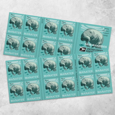 Forever Stamps 2024 Save Manatees – Nature Series, First-Class Postage