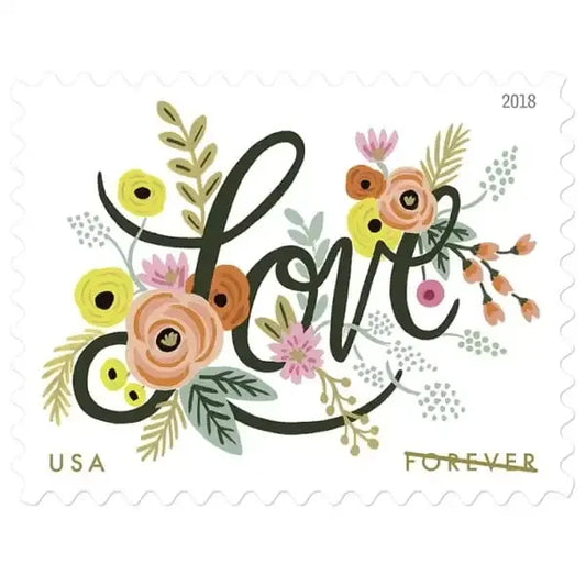 Forever Stamps 2018 Love Flourishes – Wedding Invitation, First-Class Postage