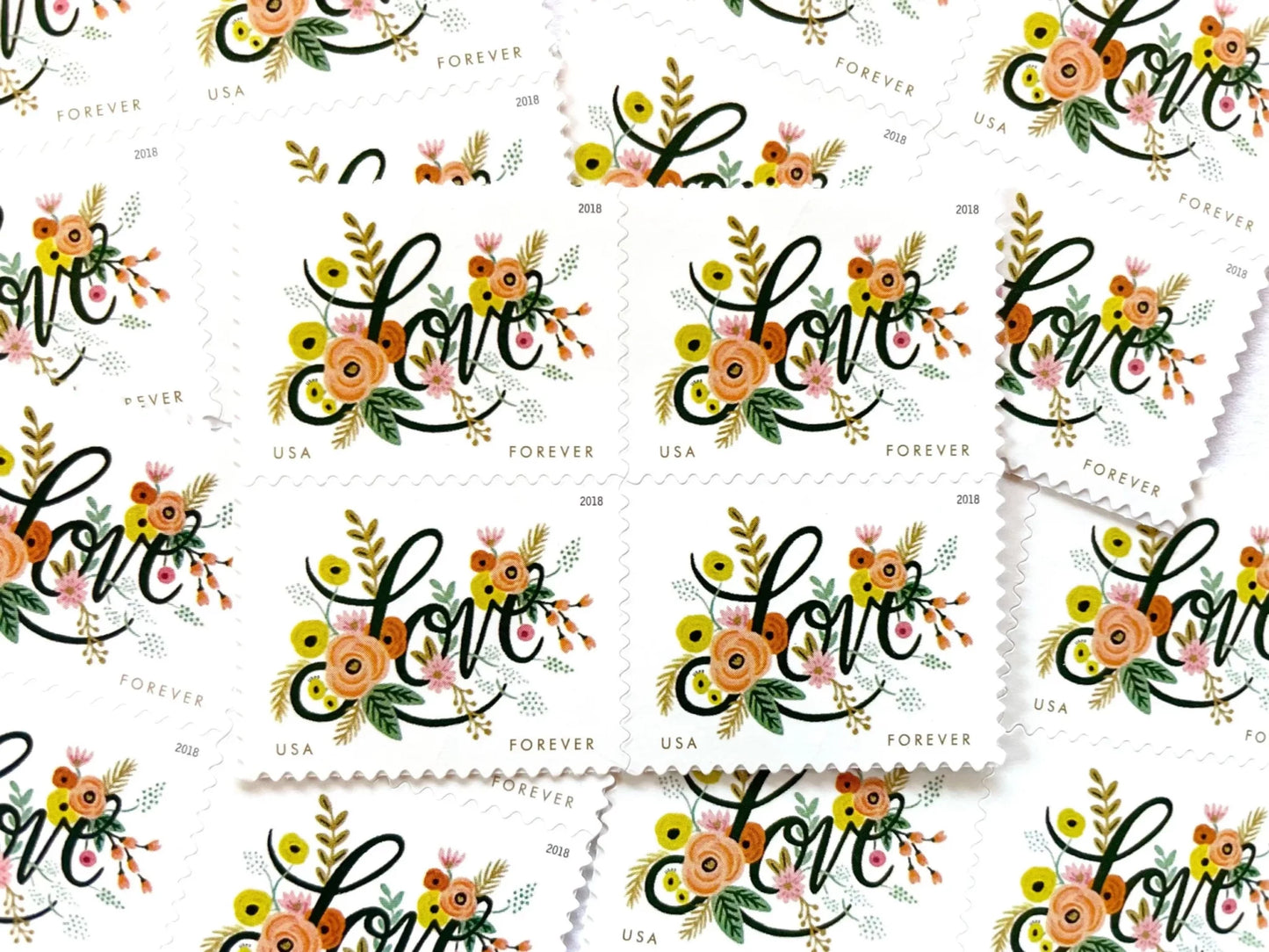 Forever Stamps 2018 Love Flourishes – Wedding Invitation, First-Class Postage