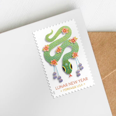 Forever Stamps 2025 Lunar New Year – Year of the Snake, Holiday Celebration, First-Class Postage