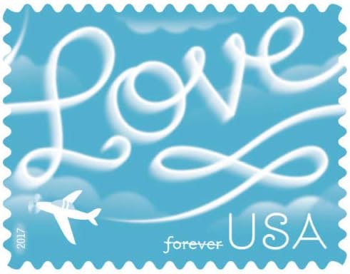 Forever Stamps 2017 Love Skywriting – Love Series, First-Class Postage