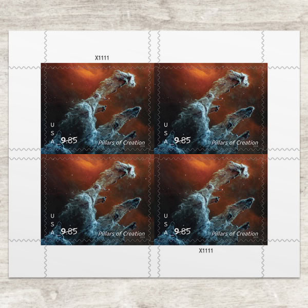 Priority Mail Express 2023 Pillars of Creation – Deep Space, $9.85 Postage