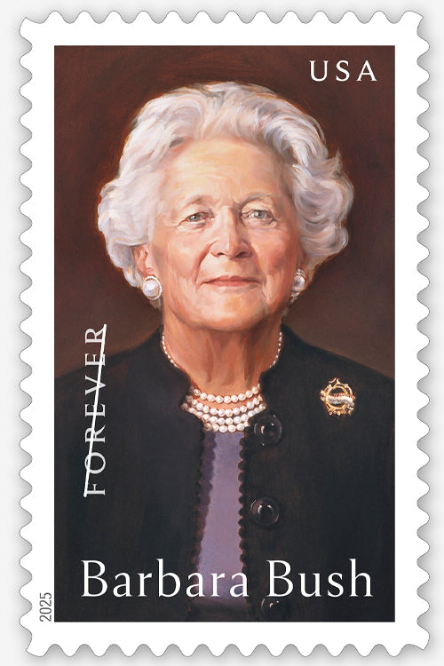 Forever Stamps 2025 Barbara Bush – Commemorative, First-Class Postage