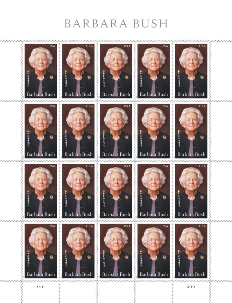 Forever Stamps 2025 Barbara Bush – Commemorative, First-Class Postage