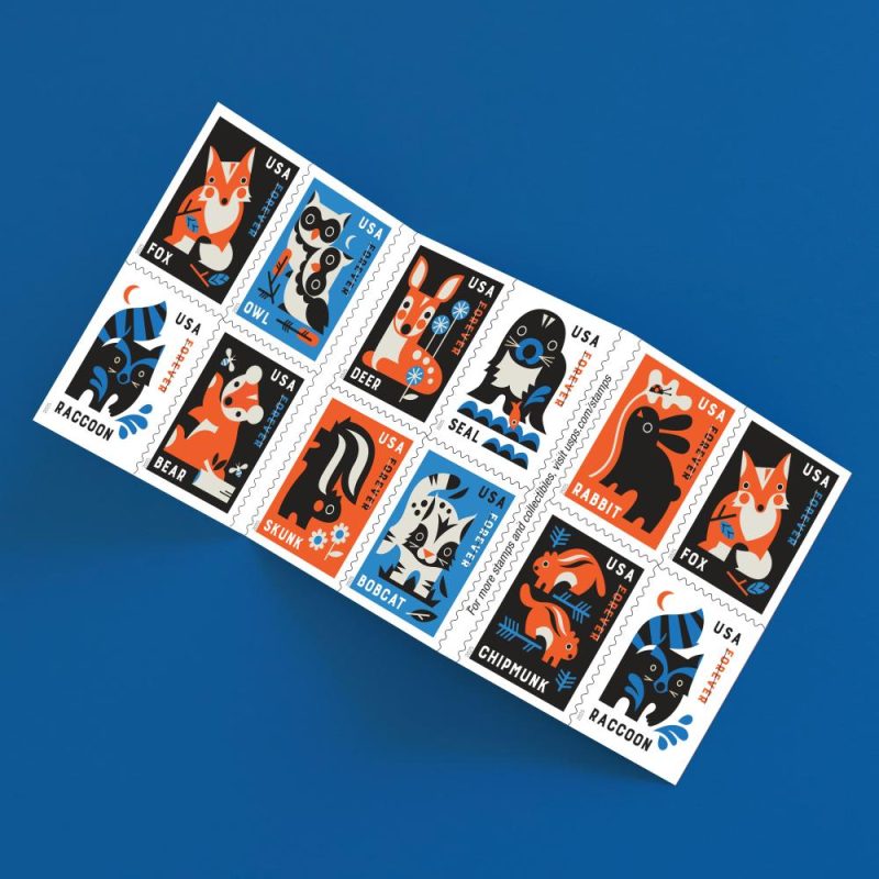 Forever Stamps 2025 Baby Wild Animals – Nature Series, First-Class Postage