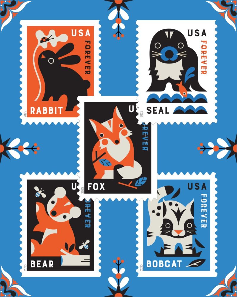 Forever Stamps 2025 Baby Wild Animals – Nature Series, First-Class Postage