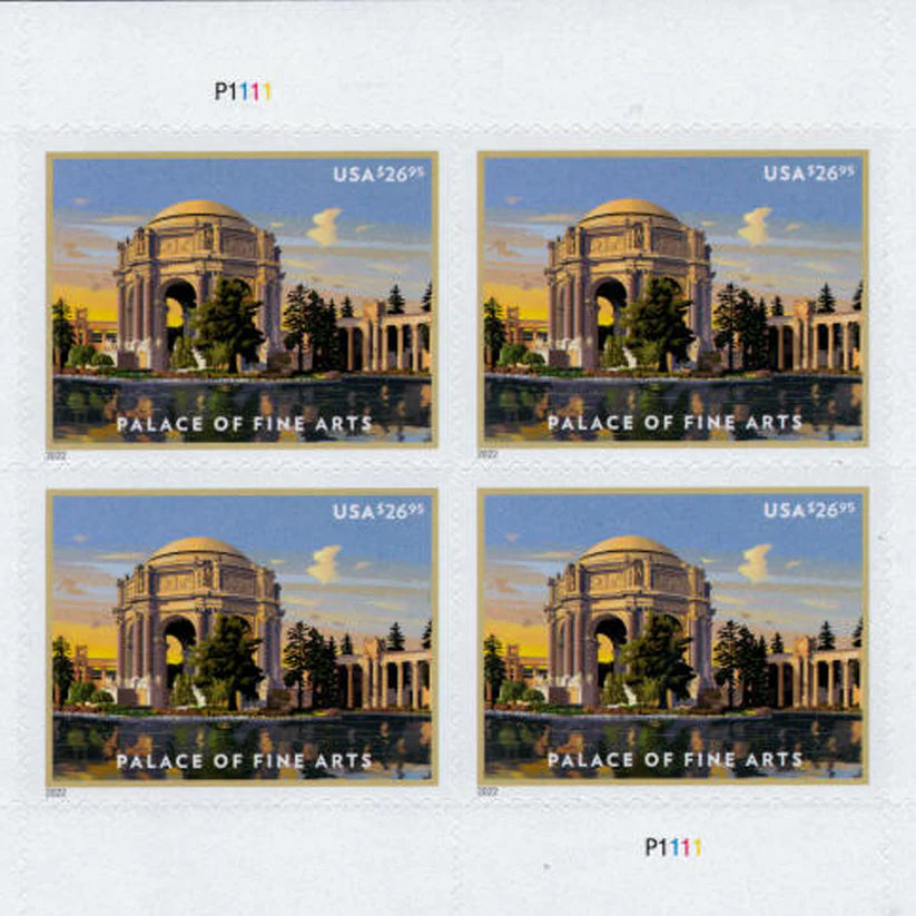 Priority Mail Express Stamps 2022 Palace of Fine Arts – Cultural Heritage, $26.95 Postage