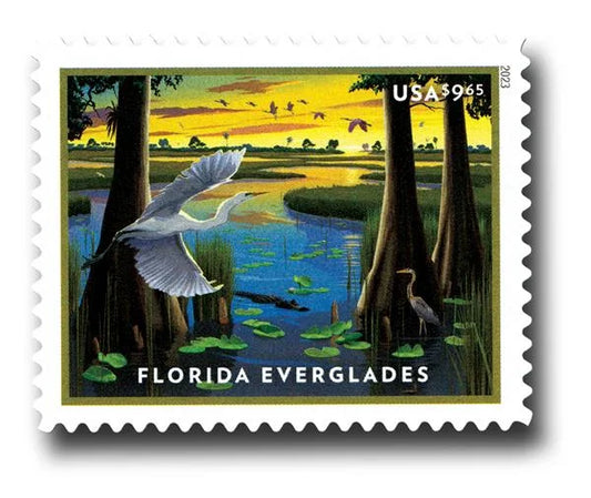 Priority Mail $9.65 Stamps 2023 Florida Everglades – Scenic Landscape, Priority Mail Rate