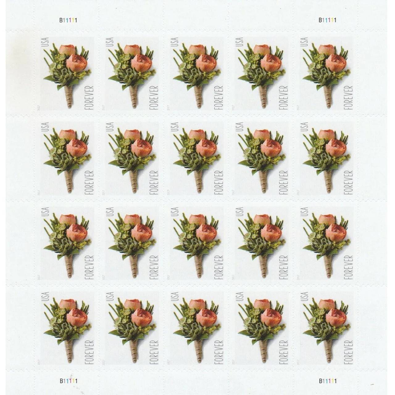 Forever Stamps 2017 Boutonniere – Wedding Invitation, First-Class Postage