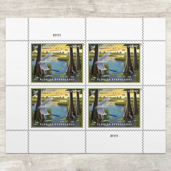 Priority Mail $9.65 Stamps 2023 Florida Everglades – Scenic Landscape, Priority Mail Rate