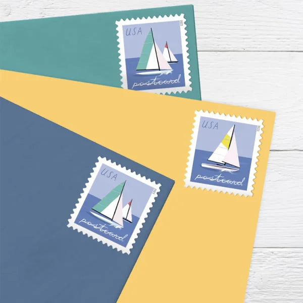 Postcard Rate Stamps 2023 Sailboats – Nautical Theme, Postcard Rate