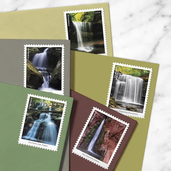 Forever Stamps 2019 Waterfalls – Scenic Nature Series, First-Class Postage