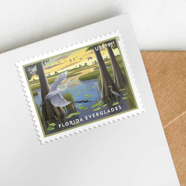 Priority Mail $9.65 Stamps 2023 Florida Everglades – Scenic Landscape, Priority Mail Rate
