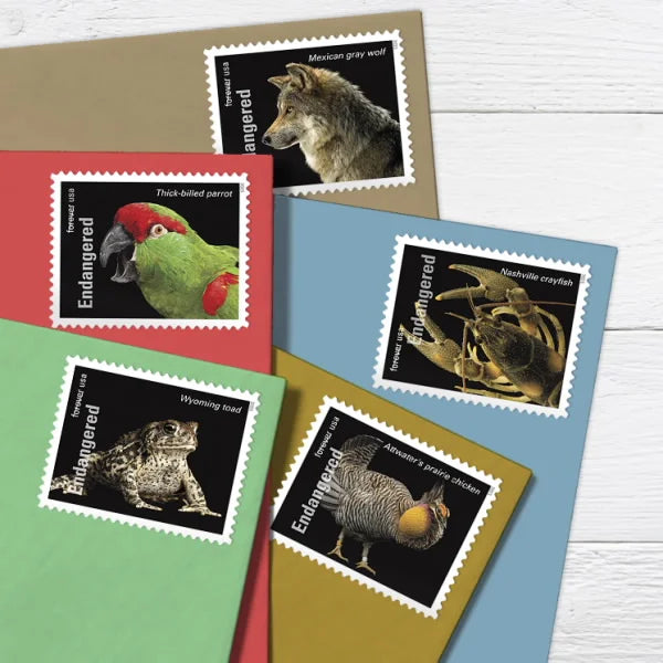 Forever Stamps 2023 Endangered Species – Wildlife Conservation, First-Class Postage