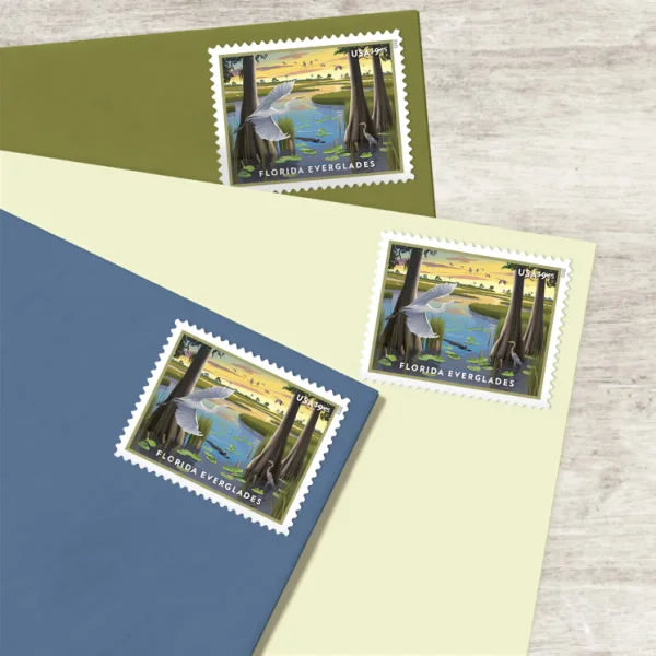 Priority Mail $9.65 Stamps 2023 Florida Everglades – Scenic Landscape, Priority Mail Rate