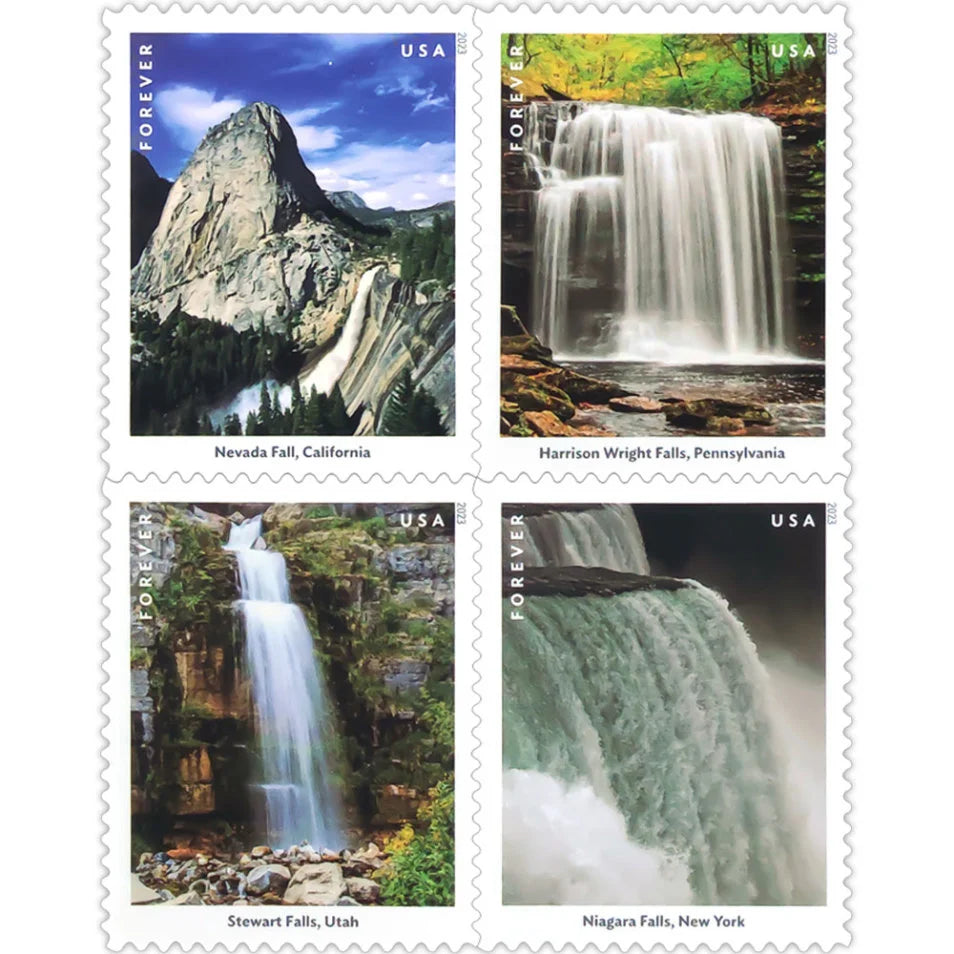 Forever Stamps 2019 Waterfalls – Scenic Nature Series, First-Class Postage