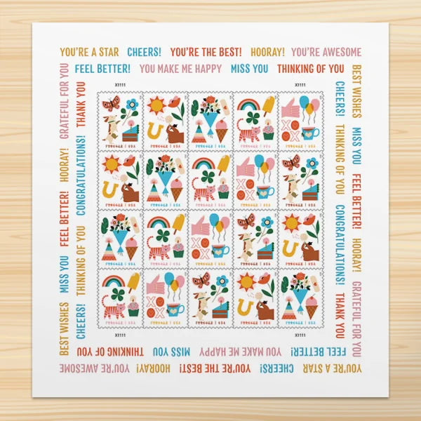 Forever Stamps 2023 Thinking of You – Greeting Card Collection, First-Class Postage