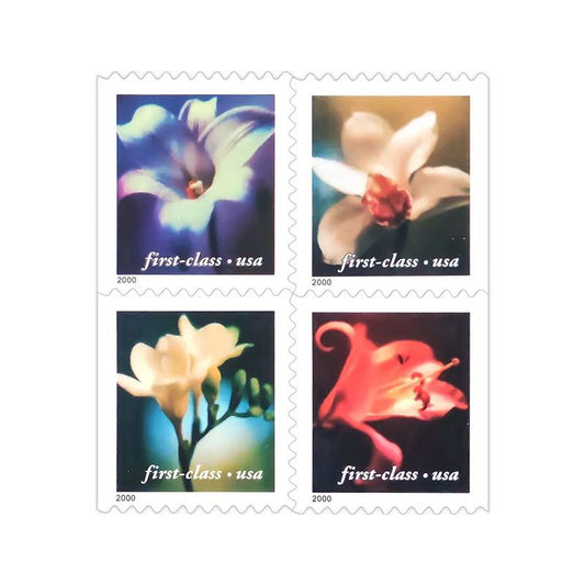 First Class Stamps 2000 Four Flowers – Nature Series, Fixed Rate Postage