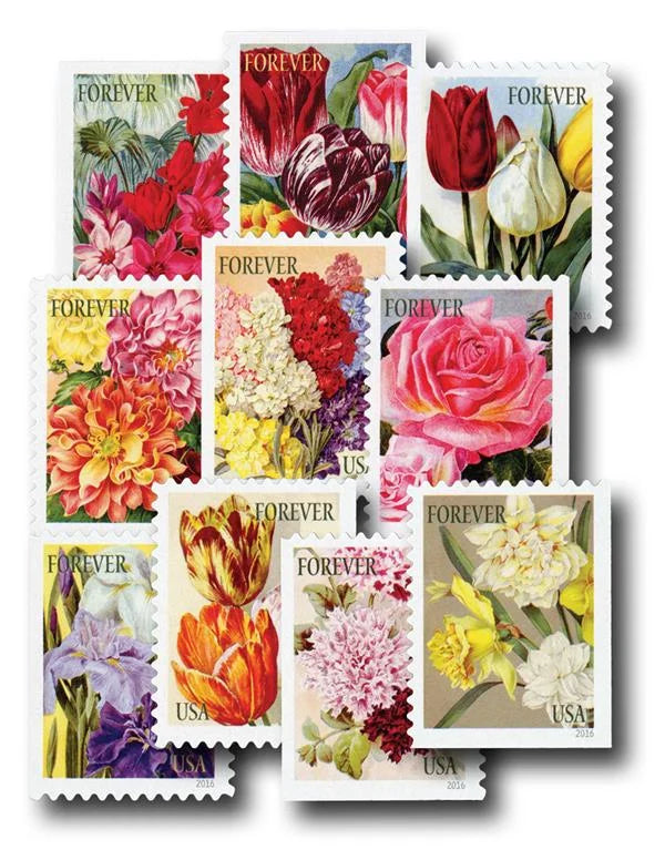 Forever Stamps 2016 Botanical Art – Flower Illustration Collection, First-Class Postage