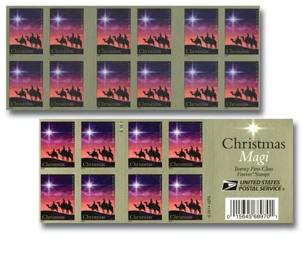 Forever Stamps 2014 Christmas Magi – Holiday Celebration, First-Class Postage