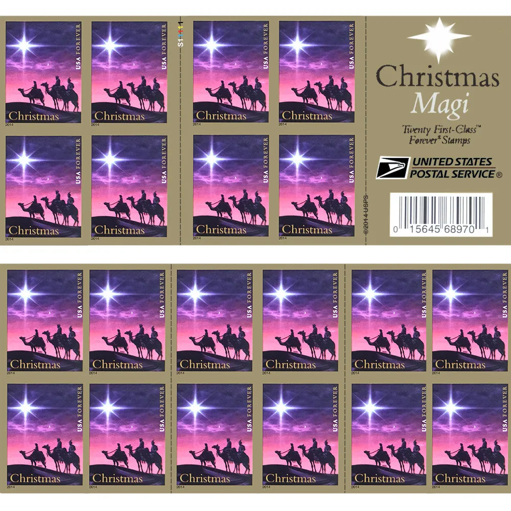 Forever Stamps 2014 Christmas Magi – Holiday Celebration, First-Class Postage
