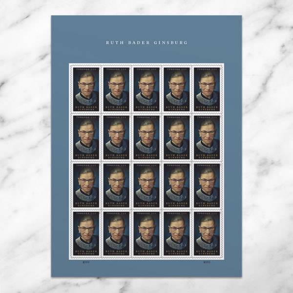 Forever Stamps 2023 Ruth Bader Ginsburg – Tribute Collection, First-Class Postage