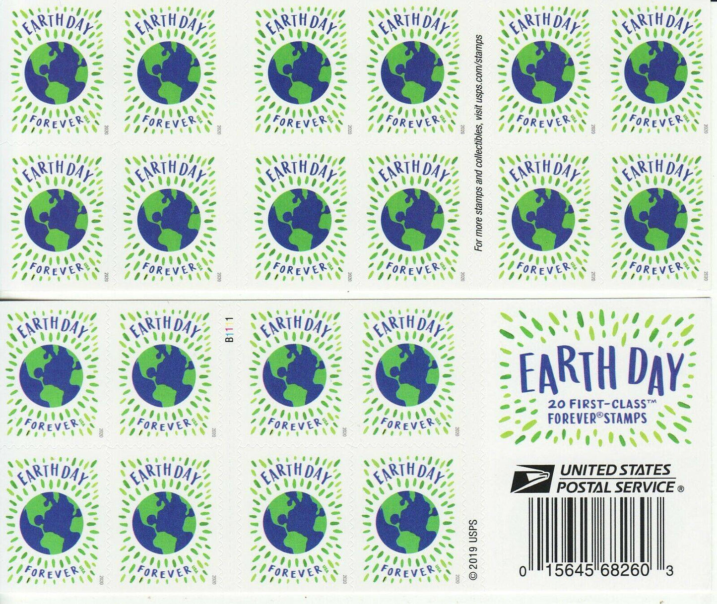 Forever Stamps 2020 Earth Day – Awareness, First-Class Postage