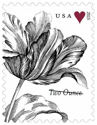 Two-Ounce Stamps 2015 Tulip – Wedding Invitation, First-Class Postage
