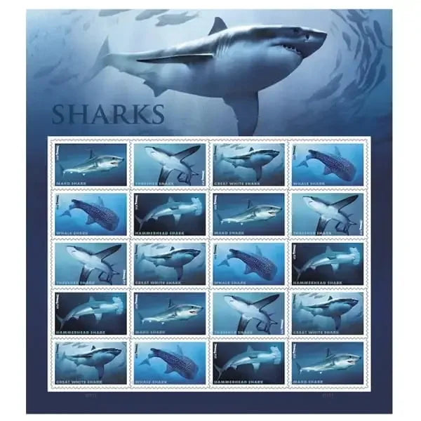 Forever Stamps 2017 Sharks – Marine Wildlife Series, First-Class Postage
