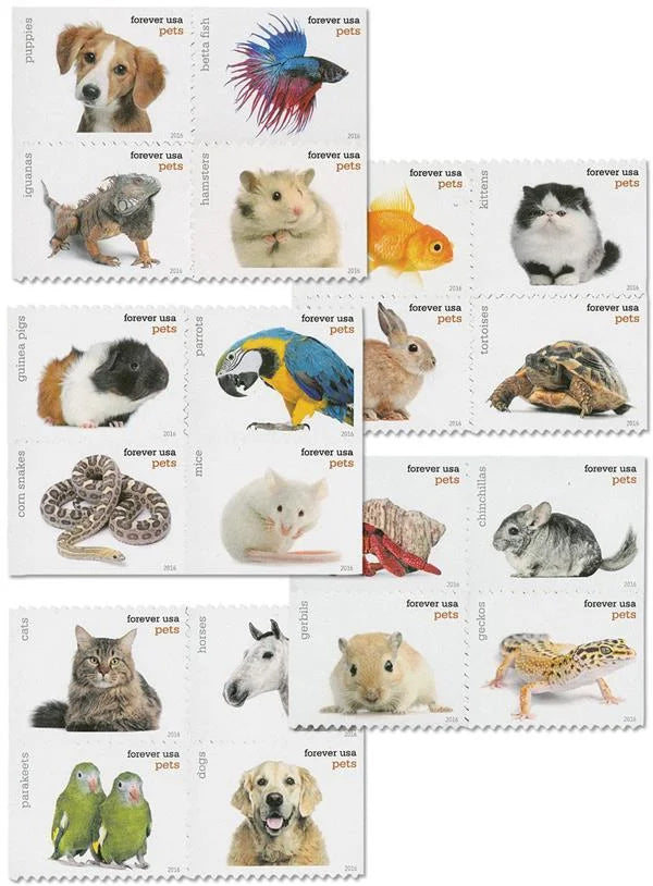 Forever Stamps 2016 Pets – Animal Companions (Puppies), First-Class Postage