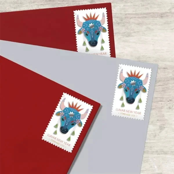 Forever Stamps 2021 Lunar New Year – Year of the Ox, Holiday Celebration, First-Class Postage