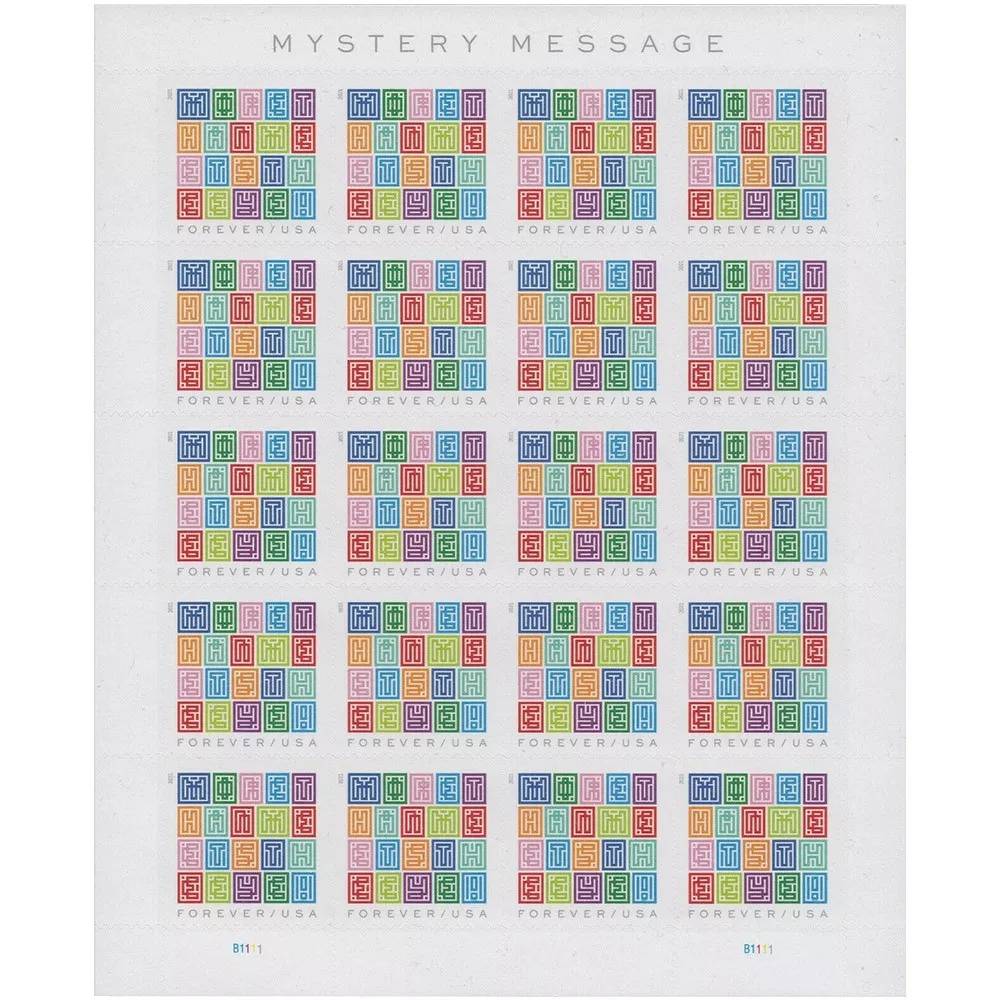 Forever Stamps 2021 Mystery Message – Fun Greeting Design, First-Class Postage