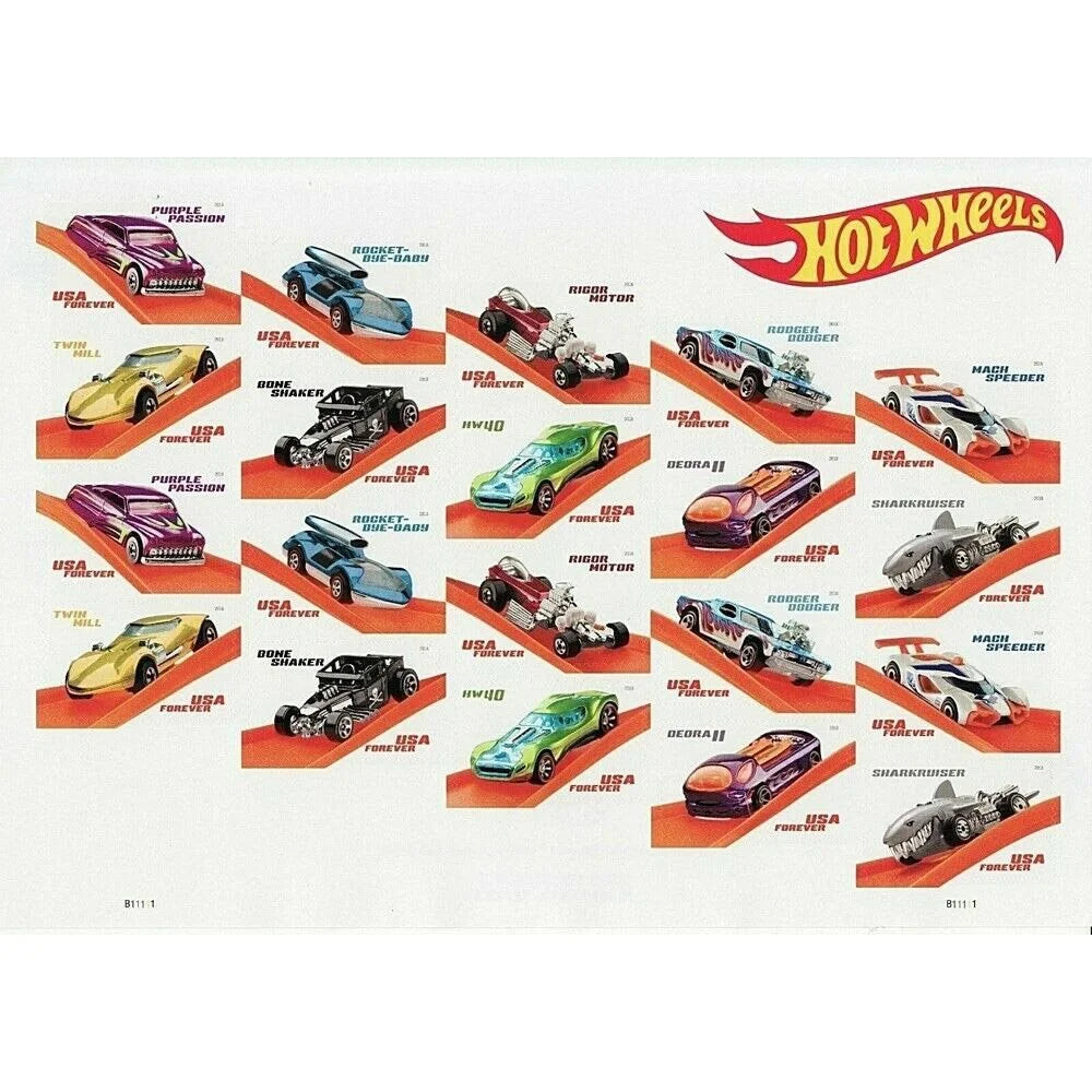 Forever Stamps 2018 Hot Wheels – Classic Toys Series, First-Class Postage