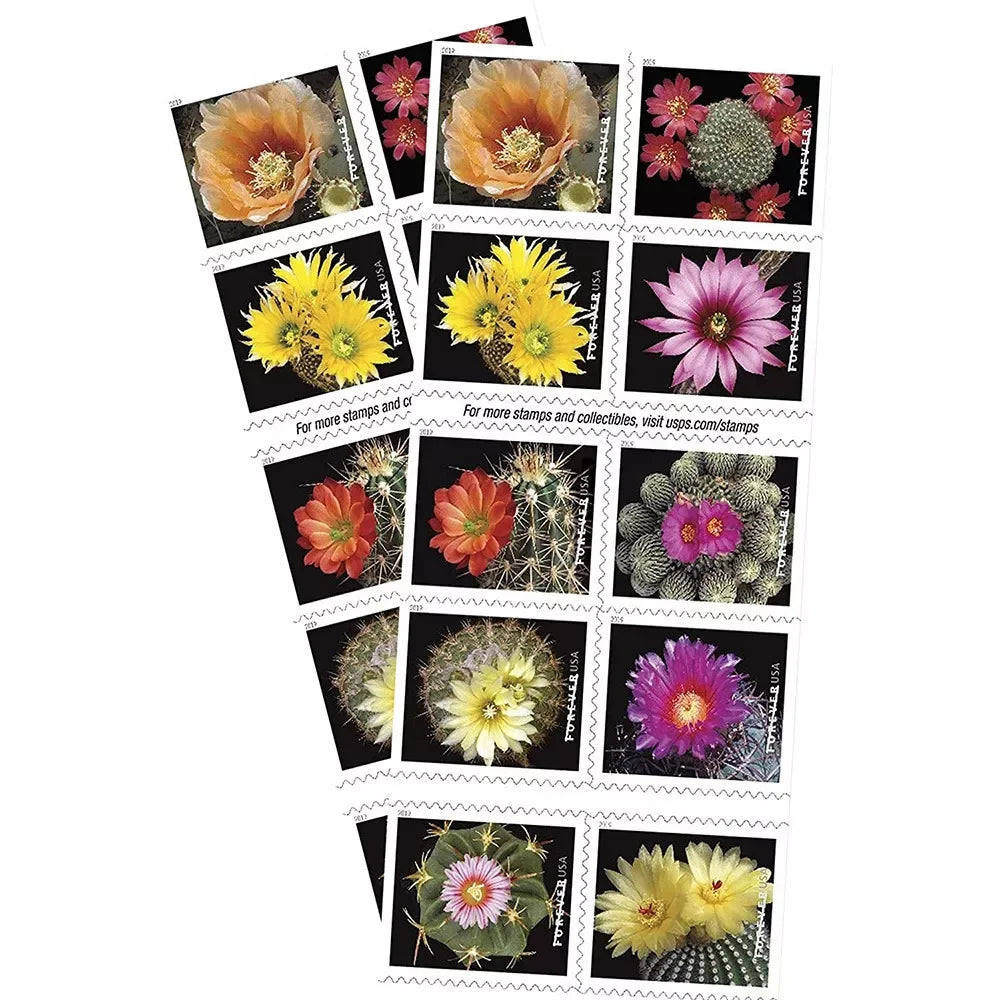 Forever Stamps 2019 Cactus Flowers – Nature Series, First-Class Postage