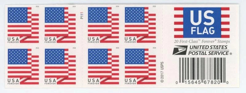 Forever Stamps 2018 U.S. Flag – Patriotic Symbol, First-Class Postage