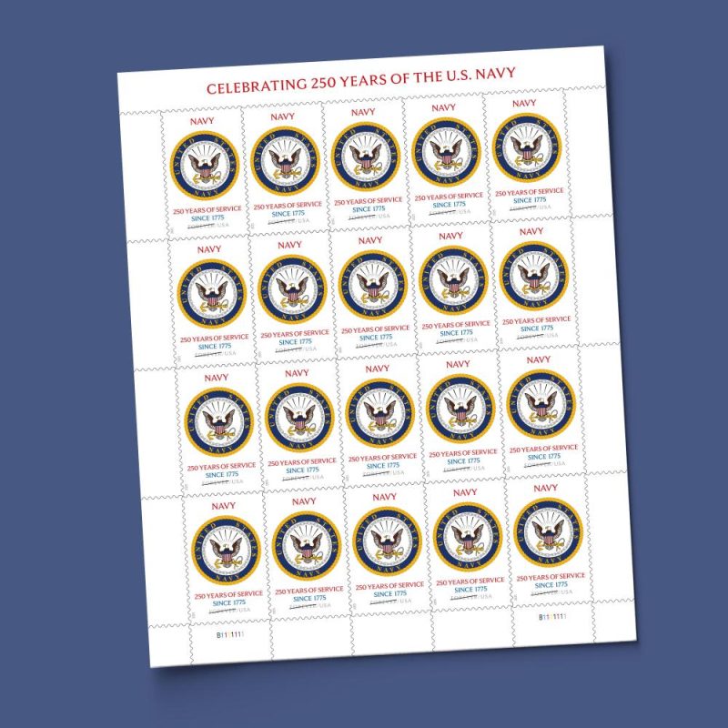 Forever Stamps 2025 Navy – 250 Years of Service, Honor & Service, First-Class Postage