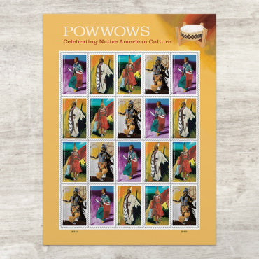 Forever Stamps 2025 Powwows – Celebrating Native American Culture, Cultural Heritage, First-Class Postage