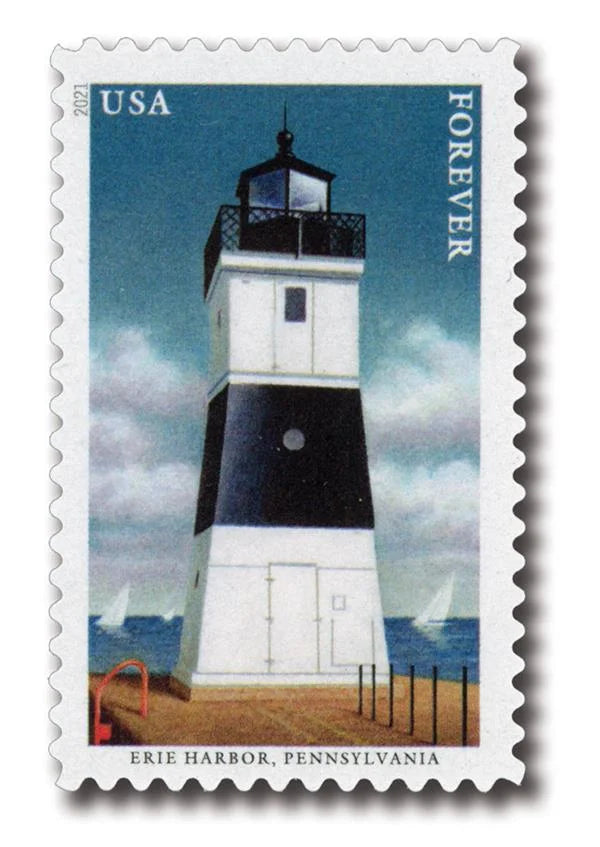 Forever Stamps 2021 Mid-Atlantic Lighthouses – Coastal Collection, First-Class Postage