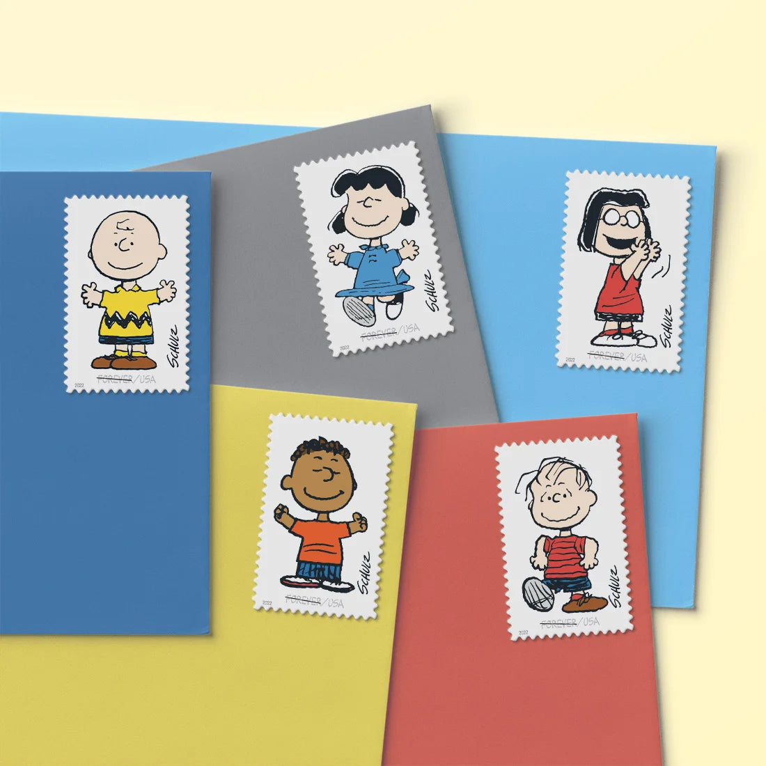 Forever Stamps 2022 Charles M. Schulz – Peanuts Cartoon Characters, First-Class Postage