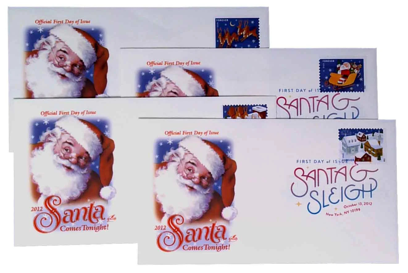 Forever Stamps 2021 Santa and Sleigh – Holiday Celebration, First-Class Postage