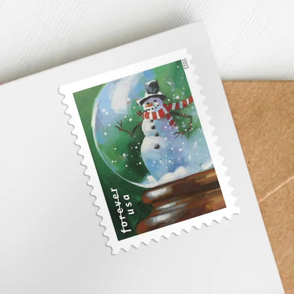 Forever Stamps 2023 Snow Globes – Winter Holiday Collection, First-Class Postage