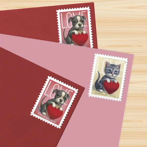 Forever Stamps 2023 Love Series – Romantic Collection, First-Class Postage