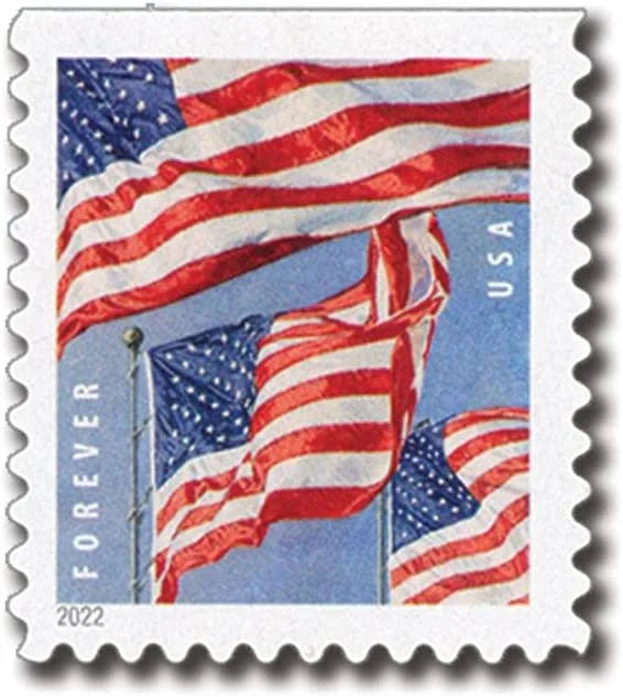 Forever Stamps 2022 U.S. Flag – Patriotic Symbol, First-Class Postage