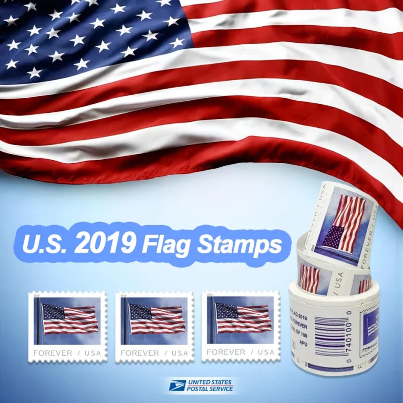 Forever Stamps 2019 U.S. Flag – Patriotic Symbol, First-Class Postage