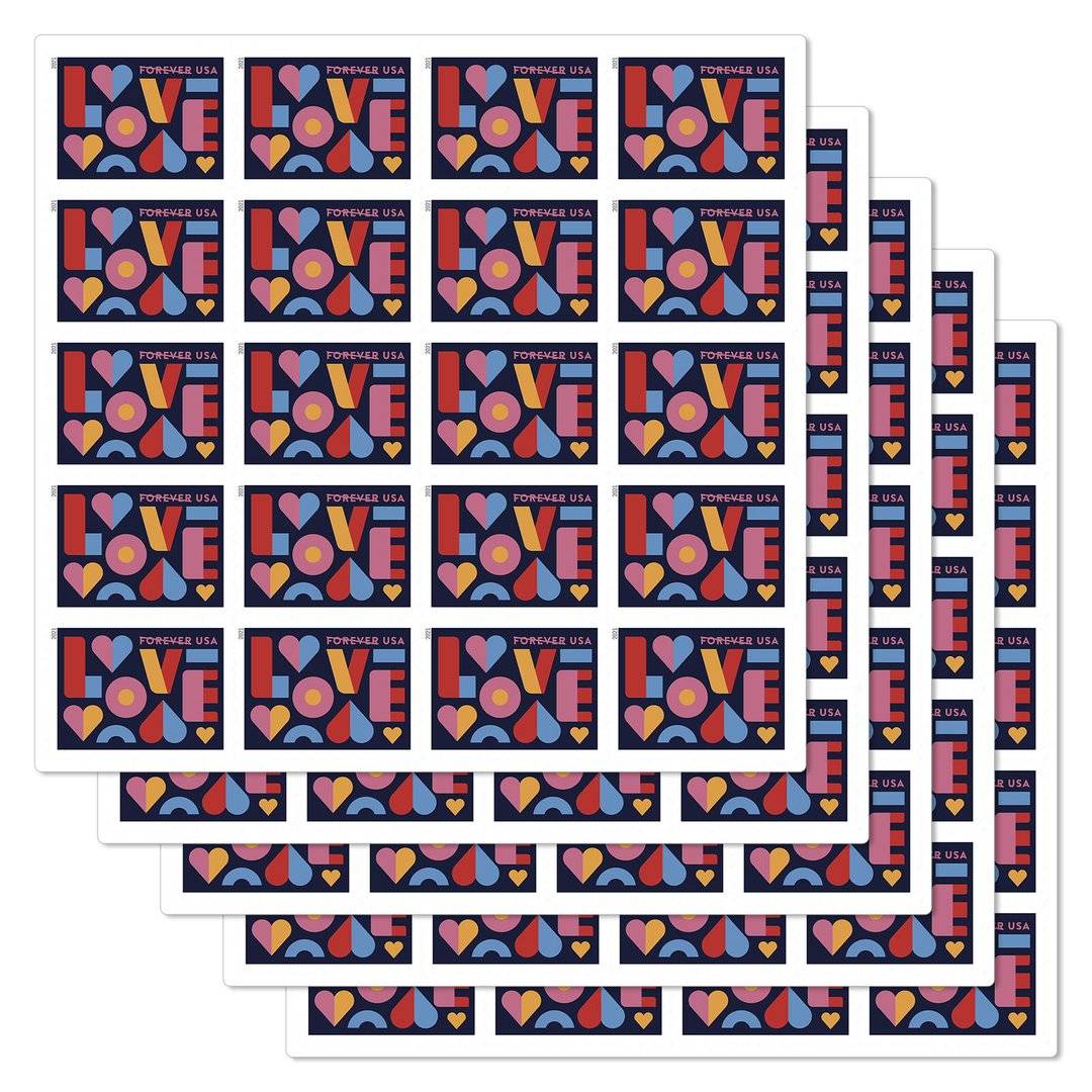 Forever Stamps 2021 Love – Love & Celebration, First-Class Postage