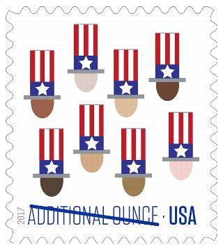 Additional Ounce Stamps 2017 Uncle Sam’s Hat – Patriotic, First-Class Rate