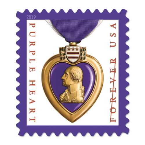 Forever Stamps 2019 Purple Heart Medal – Military Tribute, First-Class Postage